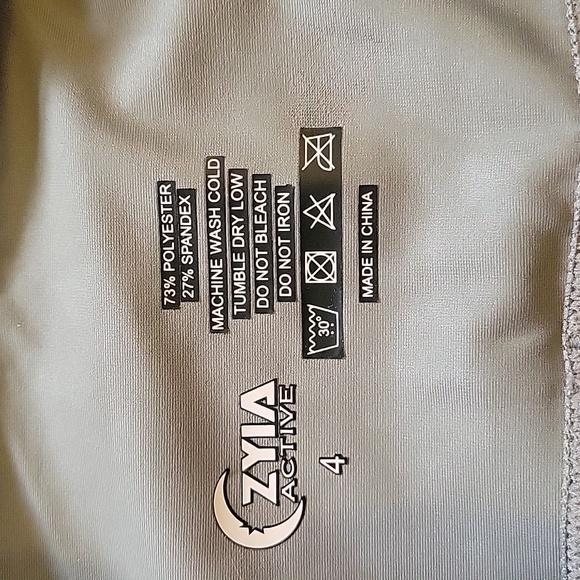 Zyia hi-rise grey metallic light n tights - Picture 2 of 4